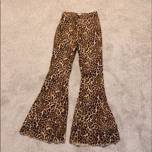 cheeta flare jeans